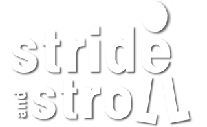 stride stroll white logo